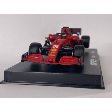 Автомодель Ferrari SF21 #55 F1 2021 Bburago 1:43