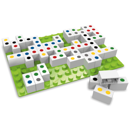 Детский конструктор Набор игр: Rainbow Dominoes & Match Four Hubelino 410054